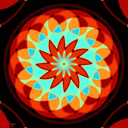 En rojo.