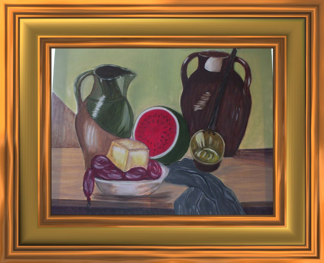 bodegon  hecho amano por teresa robles . pedro bernardo Oil Canvas Still Life Paintings