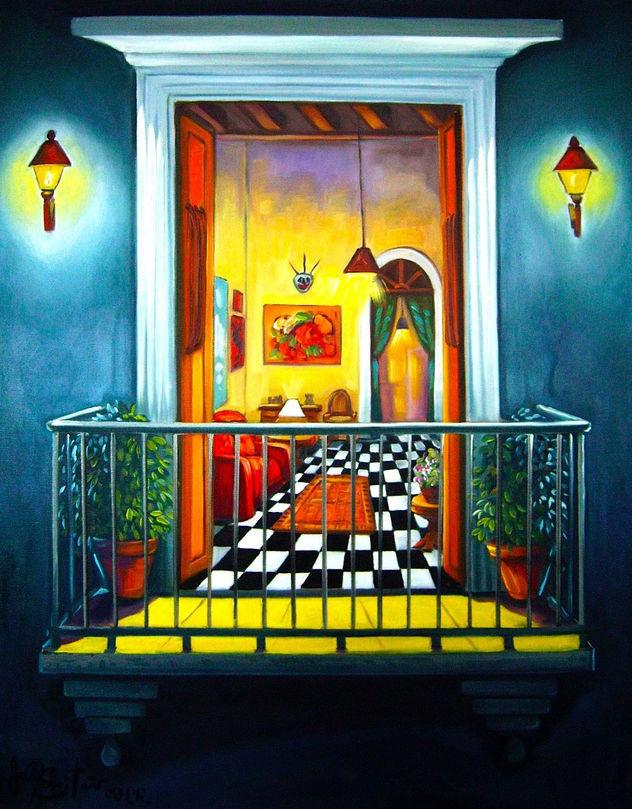 El Balcon de mi Estudio Soñado en el Viejo San Juan