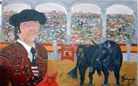 MAESTRANZA DE RONDA, EL TORO Y EL TORERO Oil Canvas Landscaping