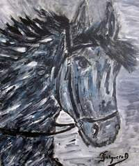 Caballo Oil Canvas Landscaping