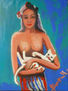 CHICA CON  GATO