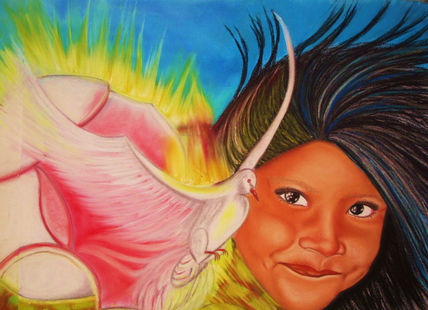 Niña y  flor del...