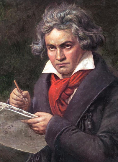 Beethoven Oil Canvas Portrait