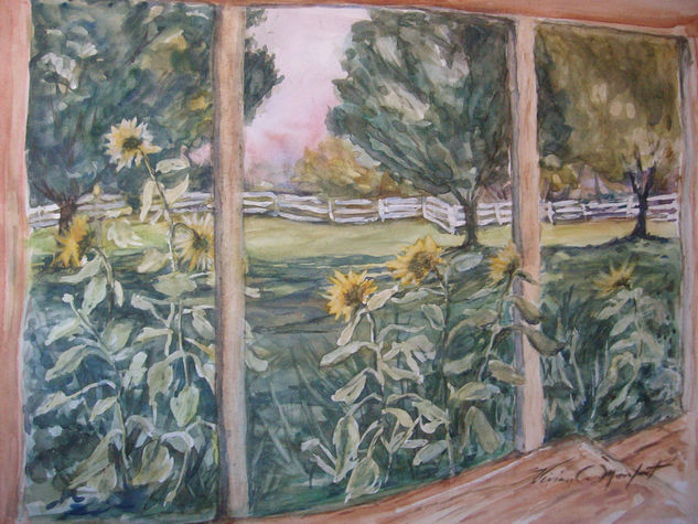 Heather´s Sunflowers (Los girasoles de Heather) Óleo Lienzo Paisaje