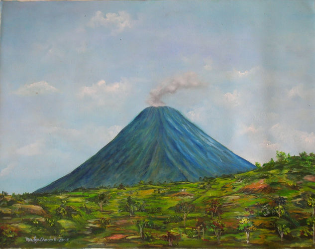 VOLCAN ARENAL Óleo Lienzo Paisaje