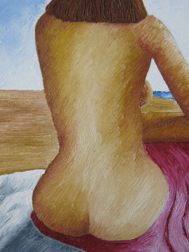 MUJER MIRANDO SU TRANQUILIDAD