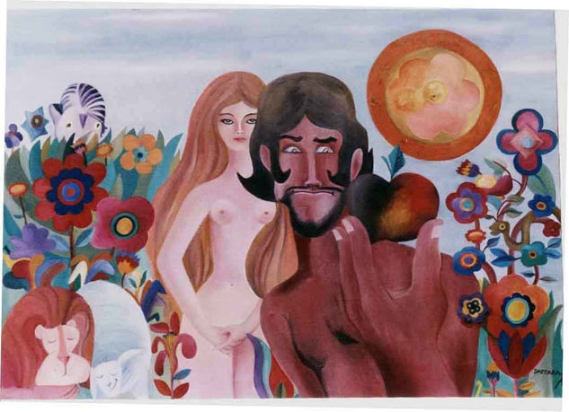 Adan y Eva antes del pecado Oil Canvas Figure Painting