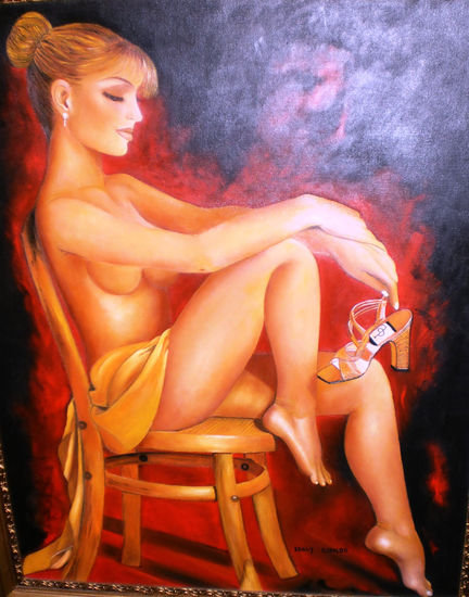 Cinderella Oil Canvas Figure Painting