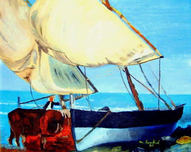 BARCAS Acrylic Canvas Marine Painting