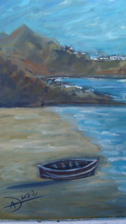 Marina con barco