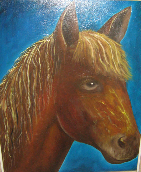 caballo de mama Oil Canvas Landscaping