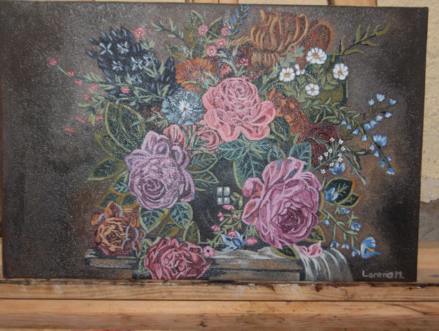 Ramo de rosas Oil Canvas Floral Painting