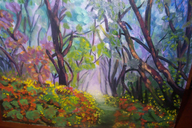 bosque encantado Oil Panel Landscaping