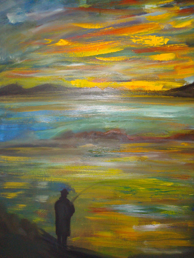 hombre pescando