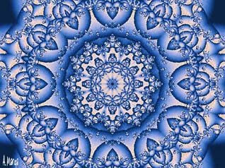 En azul