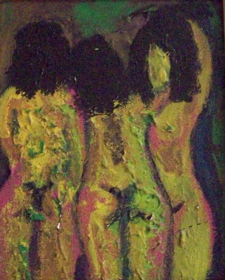 Ellas Acrylic Textile Nude Paintings