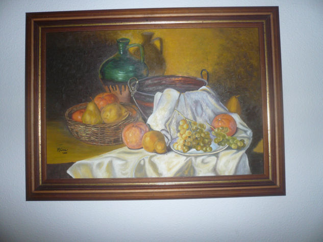 Bodegon uvas Oil Canvas Still Life Paintings