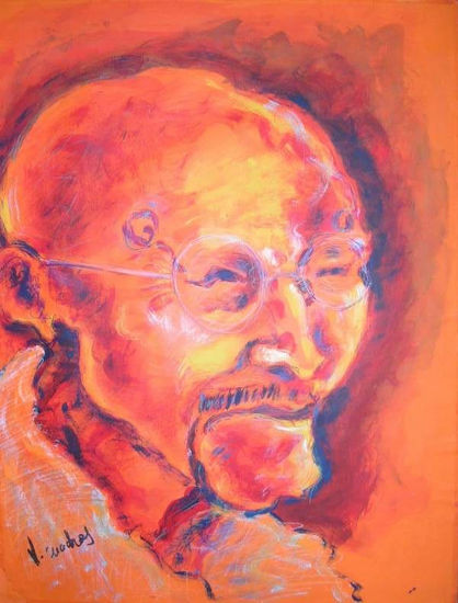 ghandi Oil Canvas Landscaping