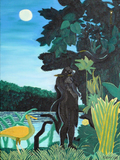 Copia Henri Rousseau Oil Canvas Figure Painting