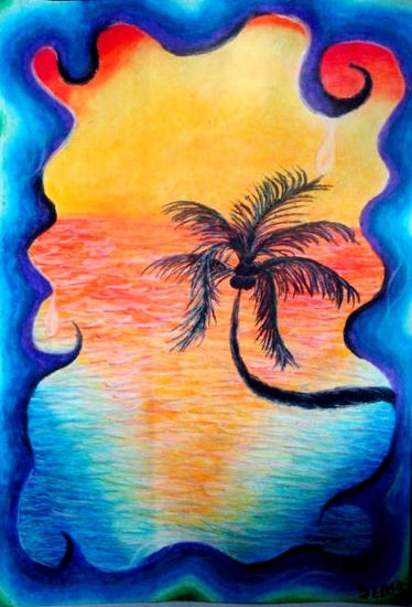 caribe Pastel Paper Marine Painting