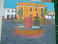 Dalias Casa de Godoy y fuente, Almeria 50x60 Crespo