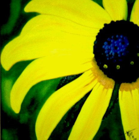 FLOR AMARILLA Oil Canvas Floral Painting