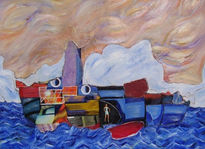 "Barco en tormenta"