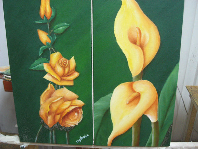 Rosas - Cartuchos Oil Canvas Landscaping