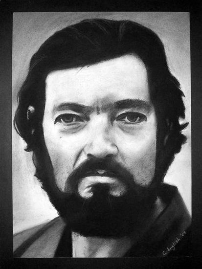 Retrato de Julio Cortazar - Cristian English Pastel Paper Portrait