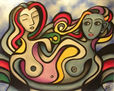 "Estudio de dos mujeres enamoradas VI "