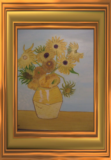 los girasoles Oil Canvas Floral Painting