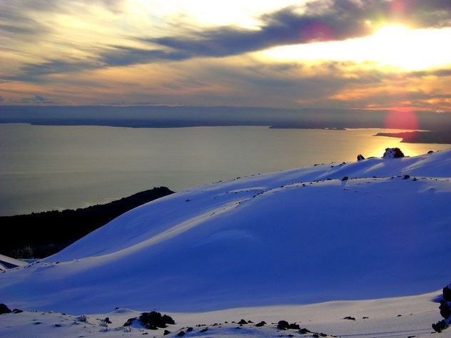 ocaso en el volcan