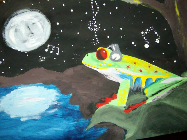 Musika frog Acrílico Papel Animales