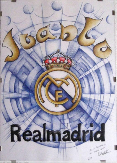 Aficionados... Real Madrid Lápiz (a color) Papel Deportes