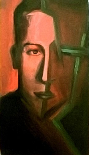 Rostro del mas allá Acrylic Panel Portrait