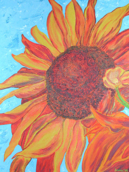 girasol Acrylic Panel Floral Painting