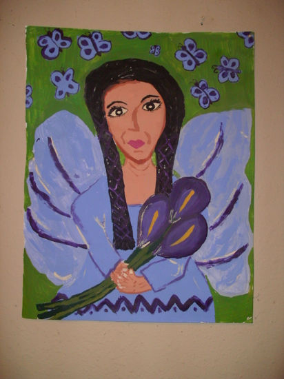 MUJER MARIPOSA INDIA Acrylic Card Others