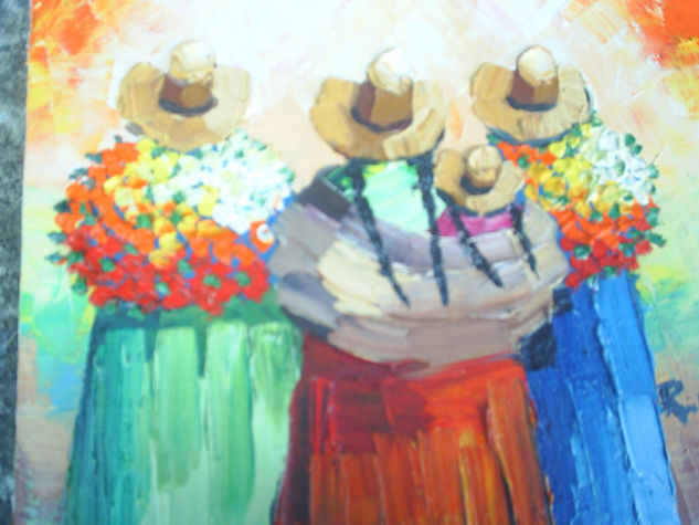 cholitas Óleo Lienzo Otros