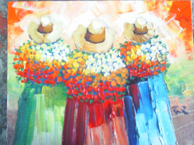 cholitas con flores