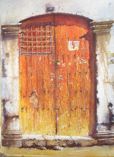 puerta Watercolour Card Others