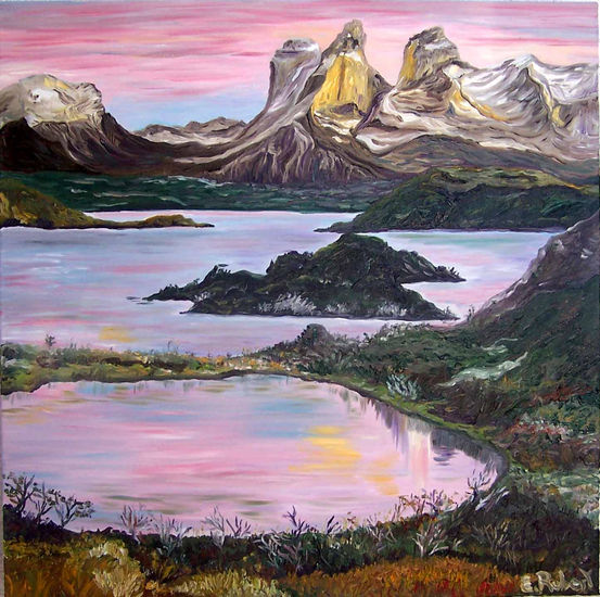 Lago encantado Oil Canvas Landscaping