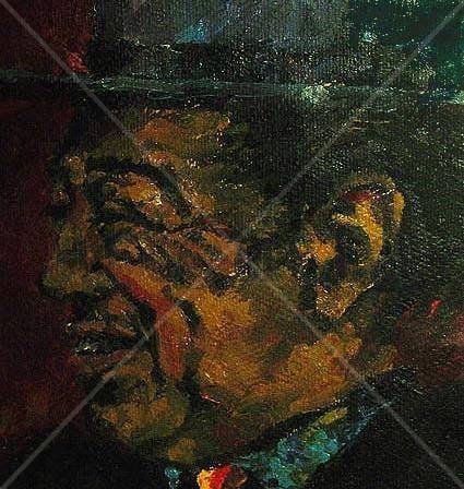 Duke Ellington Oil Card Portrait