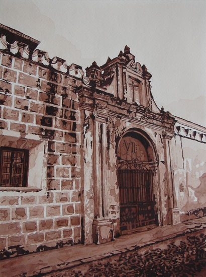 Séptima Estación: "La capilla de los neredianos" Ink Canvas Landscaping