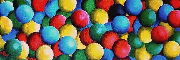 Bolas de colores Óleo Lienzo Otros