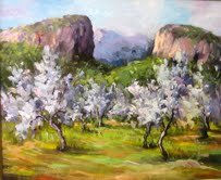 Almendros Oil Canvas Landscaping