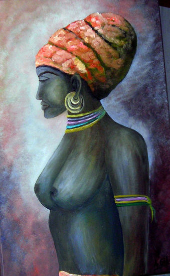 africana 1 Oil Canvas Figure Painting