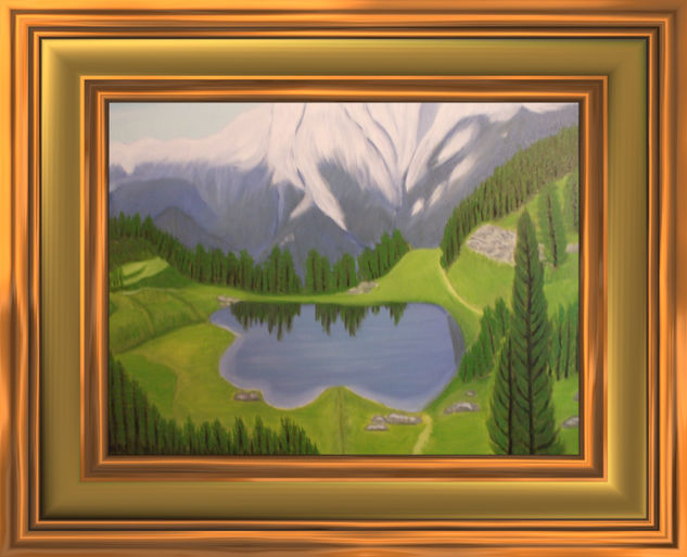 LAGO MONTAÑA Oil Canvas Landscaping