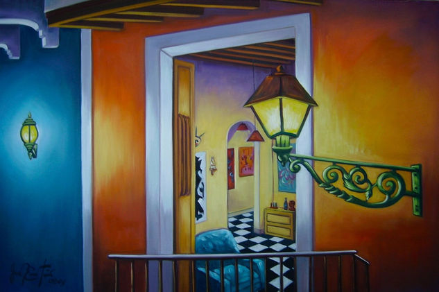 Mi Estudio Soñado,Viejo San Juan P.R. Oil Canvas Landscaping