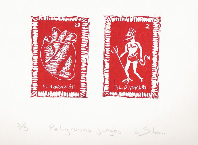 Peligrosos juegos Linocut